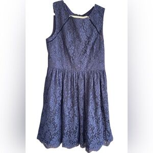 Eliza J Women’s Lace Fit & Flare Midi Dress with Pockets